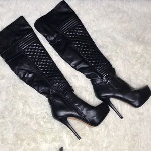 Black over the knee boots